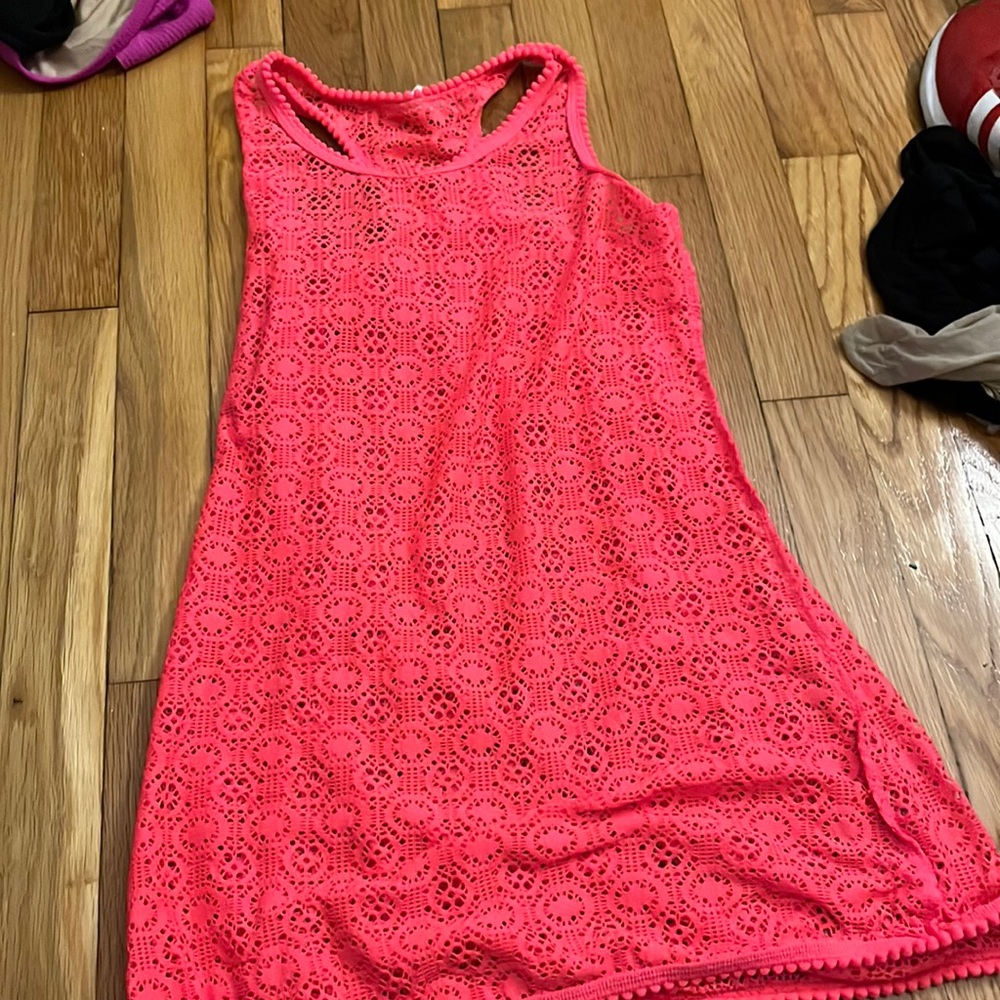 pink sundress/beach cover up